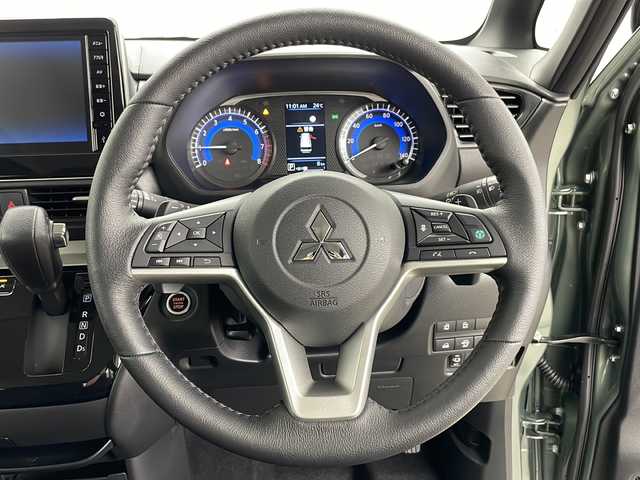 三菱 デリカミニ T プレミアム 道央・札幌 2025(令7)年 0.1万km未満 アメジストブラック ・4WD/・寒冷地仕様/・純正ディスプレイオーディオ&BT&AppleCarPlay&AndroidAuto/・運転支援システム/・衝突被害軽減システム/・前方衝突予測システム/・踏み間違え防止/・レーンキープアシスト/・ふらつき警報/・標識認識システム/・先行車発進通知/・パーキングセンサー/・全方位カメラ/・MYパイロット/・デジタルインナーミラー/・両側パワースライドドア/・片側ハンズフリースライドドア/・ハンドルヒーター/・パドルシフト/・革巻きステアリング/・ステアリングスイッチ/・ハーフレザーシート/・シートヒーター/・ミラーヒーター/・オートマチックハイビーム/・オートライト/・LEDヘッドライト/・LEDフォグ/・ヘッドライトレベライザー/・ダウンヒルアシストコントロール/・横滑り防止/・スマートキー/・スペアキー/・アイドリングストップ/・プッシュスタート