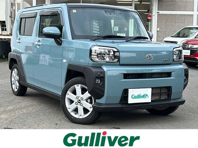 ダイハツ タフト G 道央・札幌 2023(令5)年 1.7万km レイクブルーメタリック ・ワンオーナー/・4WD/・社外ナビ/フルセグTV/DVD/CD/SD/BT/・バックカメラ/・ドライブレコーダー/・ガラスルーフ/・スマートアシスト/・衝突被害軽減ブレーキ/・車線逸脱警報/・前後誤発進抑制機能/・パーキングセンサー/・横滑り防止/・アイドリングストップ/・前席シートヒーター/・LEDヘッドライト/・LEDフォグ/・ETC/・プッシュスタート/・スマートキー/・冬タイヤ社外15インチAW積込