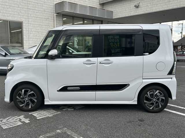 ダイハツ タント カスタム X スタイルセレクション 奈良県 2021(令3)年 1.3万km シャイニングホワイトパール 1オーナー/両側パワスラ/フルフラットシート/衝突軽減システム/純正ディーラーナビ/BT/TV/CD/SD/USB//コーナーセンサー/横滑り防止装置/バックカメラ/ETC/ドラレコ/シートヒーター/オートLEDライト/保証書・取説・スペアキー