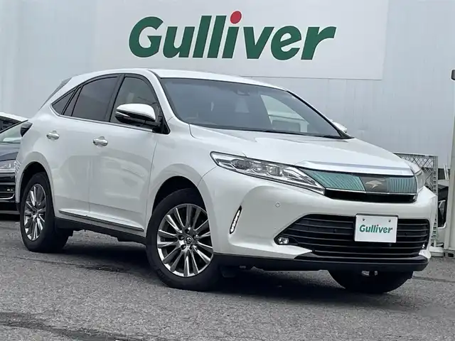 トヨタ ハリアー プレミアム 福島県 2019(平31)年 16万km ホワイトパールクリスタルシャイン 純正ナビ/フルセグテレビ/バックカメラ/ドライブレコーダー/レーンアシスト /ハーフレザーシート /パワーバックドア/クルーズコントロール/純正18インチAW/ビルトインETC/ワンオーナー/社外AW付きスタッドレス積込