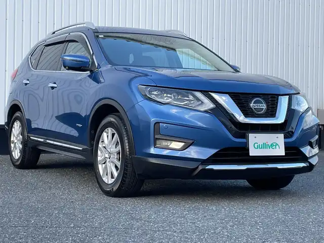 日産 エクストレイル ハイブリッド 20Xi レザーエディション 千葉県 2020(令2)年 3.1万km シャイニングブルー 純正９インチナビ/サンルーフ/レザーシート/プロパイロット/バックカメラ/衝突被害軽減システム/車線逸脱警報/クルーズコントロール/横滑り防止装置/ETC/ドライブレコーダー/アイドリングストップ/LEDヘッドライト/フォグランプ/オートライト/ウィンカーミラー/電動格納ミラー/純正１７インチAW/シートヒーター/シートリフター/ステアリングヒーター/プッシュスタート/スマートキー/フロアマット/ドアバイザー/地図SD無し←欠品のため動作未確認