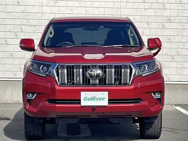 トヨタ ランドクルーザー プラド TX 山形県 2018(平30)年 3.1万km レッドマイカメタリック ワンオーナー/Toyota Safety Sense		/・プリクラッシュセーフティ		/・レーンディパーチャーアラート（LDA）		/・レーダークルーズコントロール							/・オートマチックハイビーム	/・横滑り抑制機能		/純正ナビ（CD/DVD/Bluetooth）/フルセグテレビ/バックカメラ/ビルトインETC/純正ドライブレコーダー/コーナーセンサー/ヘッドランプクリーナー/プッシュスタート/スマートキー/フォグランプ/LEDヘッドライト/ドアバイザー
