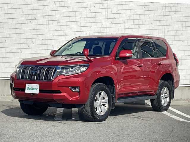 トヨタ ランドクルーザー プラド TX 山形県 2018(平30)年 3.1万km レッドマイカメタリック ワンオーナー/Toyota Safety Sense		/・プリクラッシュセーフティ		/・レーンディパーチャーアラート（LDA）		/・レーダークルーズコントロール							/・オートマチックハイビーム	/・横滑り抑制機能		/純正ナビ（CD/DVD/Bluetooth）/フルセグテレビ/バックカメラ/ビルトインETC/純正ドライブレコーダー/コーナーセンサー/ヘッドランプクリーナー/プッシュスタート/スマートキー/フォグランプ/LEDヘッドライト/ドアバイザー