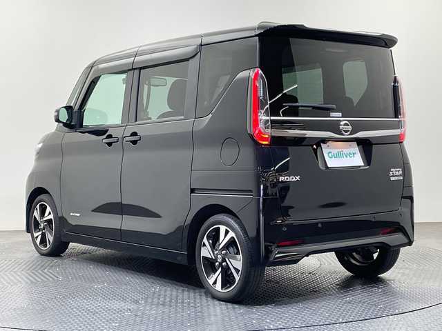 日産 ルークス HWS X プロパイロットED 愛媛県 2023(令5)年 2.2万km ブラック 純正9インチナビ/Bluetooth/フルセグ/プロパイロット/全周囲カメラ/衝突被害軽減ブレーキ/レーンキープアシスト/前後コーナーセンサー/両側電動スライドドア/純正ドライブレコーダー/LEDヘッドライト/フォグランプ/スペアキー/保証書/取扱説明書