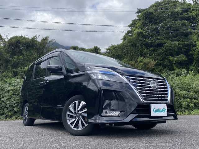 日産 セレナ ハイウェイスター V 大分県 2021(令3)年 6.2万km ダイヤモンドブラック プロパイロット/アラウンドビューモニター/アルパインメモリーナビ/フルセグ/Bluetooth/DVD/スマートルームミラー/両側パワースライドドア /ワンタッチスライドドア/純正LEDヘッドライト/オートライトコントロール/アダプティブクルーズコントロール/レーンキープアシスト/前後ドライブレコーダー/純正16インチアルミホイール/ETC/スマートキー/エンジンプッシュスタート/前後クリアランスソナー