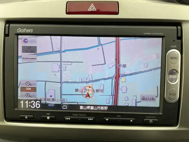 ホンダ フリード ハイブリット ジャストセレクション 富山県 2014(平26)年 5.8万km モダンスティールM 純正ナビ（CD　DVD　bluetooth）/ワンセグTV（走行中可）/バックカメラ/ビルトインETC/両側パワースライドドア/スマートキー/オートライト/HIDヘッドライト/クルーズコントロール/横滑防止装置/純正マット、社外バイザー