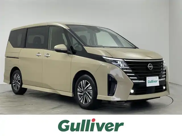 日産 セレナ ハイウェイスター V 埼玉県 2023(令5)年 2.1万km ベージュ 純正１２．３インチナビ　アラウンドビューモニター　プロパイロット　ＢＳＩ　デジタルインナーミラー　ビルトインＥＴＣ２．０　ワイヤレス充電　両側パワースライドドア　レーダークルーズコントロール　アップルCarPlay  純正アルミホイール ＬＥＤライト　地デジフルセグＴＶ　スマートキー　オートライト　スペアキー