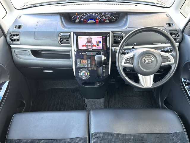 ダイハツ タント カスタム RS トップED SA Ⅲ 鳥取県 2018(平30)年 5.5万km ブラックマイカメタリック ワンオーナー/フルタイム4WD/スマートキーx２個/両側パワースライド/ハーフレザーシート/プリクラッシュセーフティ/レーンデパーチャーアラート/バックソナー/オートハイビーム/ドライブレコーダー/社外メモリナビゲーション/フルセグ・Bluetooth/バックカメラ/オートリトラクトミラー/オートエアコン/リアサンシェード/LEDヘッドライト/LEDフォグ/保証書・取説