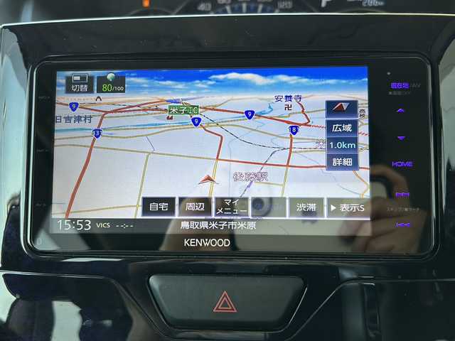 ダイハツ タント カスタム RS トップED SA Ⅲ 鳥取県 2018(平30)年 5.5万km ブラックマイカメタリック ワンオーナー/フルタイム4WD/スマートキーx２個/両側パワースライド/ハーフレザーシート/プリクラッシュセーフティ/レーンデパーチャーアラート/バックソナー/オートハイビーム/ドライブレコーダー/社外メモリナビゲーション/フルセグ・Bluetooth/バックカメラ/オートリトラクトミラー/オートエアコン/リアサンシェード/LEDヘッドライト/LEDフォグ/保証書・取説