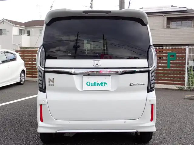 ホンダ Ｎ ＢＯＸ カスタム L ターボ 千葉県 2021(令3)年 1.6万km プラチナホワイトパール 8インチナビ(AVIC-RL811)/・フルセグテレビ/・CD/DVD/・Bluetooth/・ミュージックサーバー/バックカメラ/ドライブレコーダー前後/ETC/ホンダセンシング/・衝突軽減ブレーキ/・誤発進抑制機能/・後方誤発進抑制機能/・歩行者事故低減ステアリング/・路外逸脱抑制機能/・先行車発進お知らせ機能/・標識認識機能/・オートハイビーム/クルーズコントロール/パドルシフト/LEDヘッドライト/LEDフォグライト/両側パワースライドドア /純正15インチAW