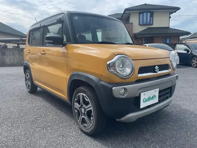 スズキ ハスラー X 茨城県 2018(平30)年 13.6万km アクティブイエロー/ブラック2トーンルーフ ディーラーオプションナビ（CD/DVD/BT/フルセグTV）/ビルトインETC/プッシュスタート/前席シートヒーター/衝突軽減ブレーキ/車線逸脱/ステアリングスイッチ/純正フロアマット/純正ドアバイザー