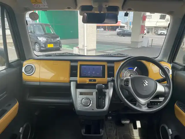 スズキ ハスラー X 茨城県 2018(平30)年 13.6万km アクティブイエロー/ブラック2トーンルーフ ディーラーオプションナビ（CD/DVD/BT/フルセグTV）/ビルトインETC/プッシュスタート/前席シートヒーター/衝突軽減ブレーキ/車線逸脱/ステアリングスイッチ/純正フロアマット/純正ドアバイザー