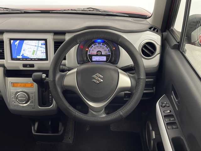 スズキ ハスラー X 宮崎県 2014(平26)年 6.8万km フェニックスレッドパール/ブルーイッシュブラックパール ツートンカラー/レーダーブレーキサポート/社外7インチSDナビ/ワンセグTV/シートヒーター/キセノンヘッドライト/純正15インチAW/アイドリングストップ/保証書