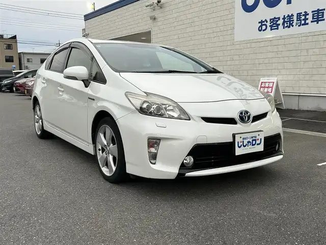 トヨタ プリウス S ツーリングセレクション 群馬県 2014(平26)年 9.6万km ホワイトパールクリスタルシャイン (株)IDOMが運営する【じしゃロン伊勢崎店】の自社ローン専用車両になりますこちらは現金またはオートローンご利用時の価格です。自社ローンご希望の方は別途その旨お申付け下さい/純正SDナビゲーション/バックカメラ/CD/DVD/SD/BT/DTV/ビルトインETC/LEDヘッドライト/フォグライト/オートライト/ドアバイザー/純正フロアマット