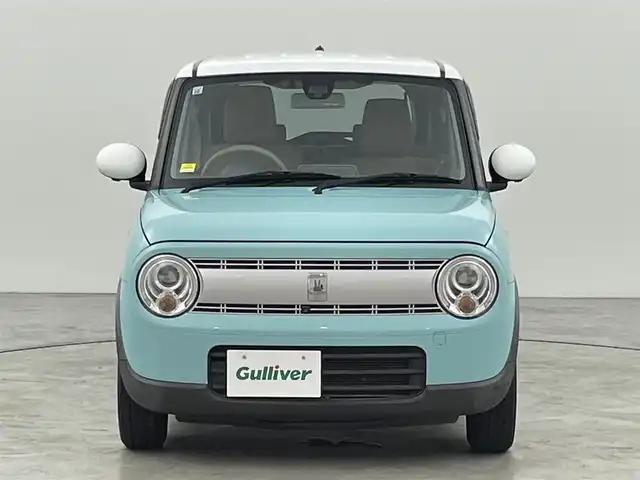 スズキ ラパン S 福岡県 2015(平27)年 4.8万km フレンチミントパールメタリック ワンオーナー　/純正ナビ（フルセグＴＶ）　/全方位カメラ　/ビルトインＥＴＣ　/衝突軽減ブレーキ　/横滑り防止装置　/アイドリングストップ　/シートヒーター　/プッシュスタート　/電動格納式ドアミラー　/プッシュスタート