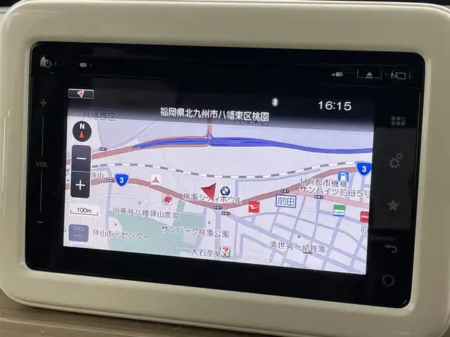 スズキ ラパン S 福岡県 2015(平27)年 4.8万km フレンチミントパールメタリック ワンオーナー　/純正ナビ（フルセグＴＶ）　/全方位カメラ　/ビルトインＥＴＣ　/衝突軽減ブレーキ　/横滑り防止装置　/アイドリングストップ　/シートヒーター　/プッシュスタート　/電動格納式ドアミラー　/プッシュスタート