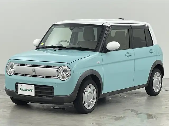 スズキ ラパン S 福岡県 2015(平27)年 4.8万km フレンチミントパールメタリック ワンオーナー　/純正ナビ（フルセグＴＶ）　/全方位カメラ　/ビルトインＥＴＣ　/衝突軽減ブレーキ　/横滑り防止装置　/アイドリングストップ　/シートヒーター　/プッシュスタート　/電動格納式ドアミラー　/プッシュスタート