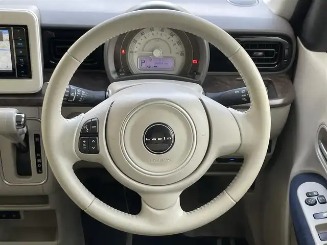 スズキ ラパン モード 静岡県 2021(令3)年 2.7万km ノクターンブルーパール/ホワイト 2トーンルーフ １オーナー/デュアルセンサーブレーキサポート　/社外ナビ　/地デジ　/全方位カメラ　/前席シートヒーター　/オートライト / 純正１４インチAW /デンカク  /ETC /スマートキー  /保証書　/取説