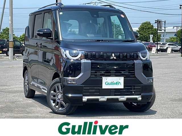 三菱 デリカミニ T プレミアム 道央・札幌 2025(令7)年 0.1万km未満 アメジストブラック ４WD/ワンオーナー/純正ディスプレイオーディオ/AM/FM/BT/MI-PILOT/衝突被害軽減ブレーキ/横滑り防止装置/レーダークルーズコントロール/ダウンヒルアシストコントロール/レーンキープアシスト/クリアランスソナー/マルチアラウンドモニター/デジタルインナーミラー/アイドリングストップ/両側パワースライドドア/前席シートヒーター/ハーフレザーシート/革巻きステアリング/ステアリングリモコン/パドルシフト/ハンドルヒーター/電動パーキング/オートブレーキホールド/プッシュスタート/スマートキー/LEDヘッドライト/オートライト/フォグランプ/ヘッドライトレベライザー/電動格納ミラー/ウィンカーミラー/スペアキー