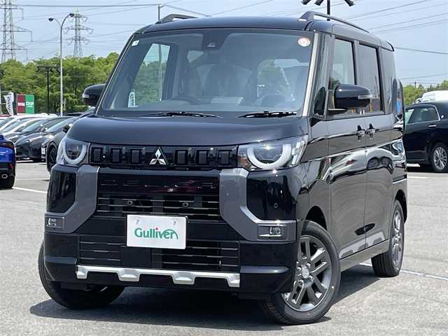 三菱 デリカミニ T プレミアム 道央・札幌 2025(令7)年 0.1万km未満 アメジストブラック ４WD/ワンオーナー/純正ディスプレイオーディオ/AM/FM/BT/MI-PILOT/衝突被害軽減ブレーキ/横滑り防止装置/レーダークルーズコントロール/ダウンヒルアシストコントロール/レーンキープアシスト/クリアランスソナー/マルチアラウンドモニター/デジタルインナーミラー/アイドリングストップ/両側パワースライドドア/前席シートヒーター/ハーフレザーシート/革巻きステアリング/ステアリングリモコン/パドルシフト/ハンドルヒーター/電動パーキング/オートブレーキホールド/プッシュスタート/スマートキー/LEDヘッドライト/オートライト/フォグランプ/ヘッドライトレベライザー/電動格納ミラー/ウィンカーミラー/スペアキー