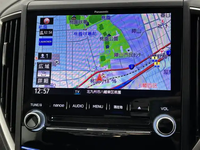 スバル フォレスター ハイブリッド アドバンス 福岡県 2020(令2)年 4.7万km クリスタルブラックシリカ アルパイン後席モニター　/純正８型ナビ/フルセグTV　/Ｆ．Ｓ．Ｒカメラ　/デジタルインナーミラー　/前方ドラレコ　/ETC　/アイサイト　/レーダークルーズコントロール　/コーナーセンサー　/衝突軽減ブレーキ　/レーンキープ　/ブラインドスポットモニター　/パドルシフト/ハーフレザーシート　/シートメモリー付きパワーシート　/シートヒーター　/ステアリングヒーター　/パワーバックドア　/純正１８インチアルミホイール　/ＬＥＤヘッドライト