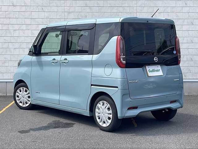 日産 ルークス X 茨城県 2021(令3)年 1.9万km 青 ディーラーOP純正SDナビ/　　【ワンセグ、CD、BT】/バックカメラ/全方位カメラ/ハンズフリーオートスライドドア/エマージェンシーブレーキ/車線逸脱警報/ふらつき警報/HIDオートライト/社外フロアマット/スマートキー/プッシュスタート/ビルトインETC/ステアリングリモコン/コーナーセンサー/取扱説明書