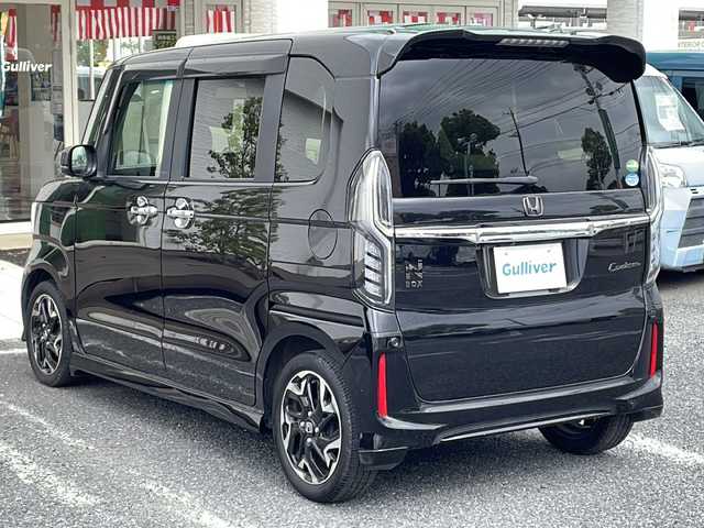ホンダ Ｎ ＢＯＸ カスタム G L ターボ ホンダセンシング 千葉県 2019(令1)年 3.8万km クリスタルブラックパール 純正８インチナビ　ＶＸＵ－２０７ＮＢｉ　バックカメラ　TV　キャンセラー　CD DVD ETC　前後ドラレコ　パドルシフト　後席サンシェード　両側パワースライド　純正15インチAW　LEDライト