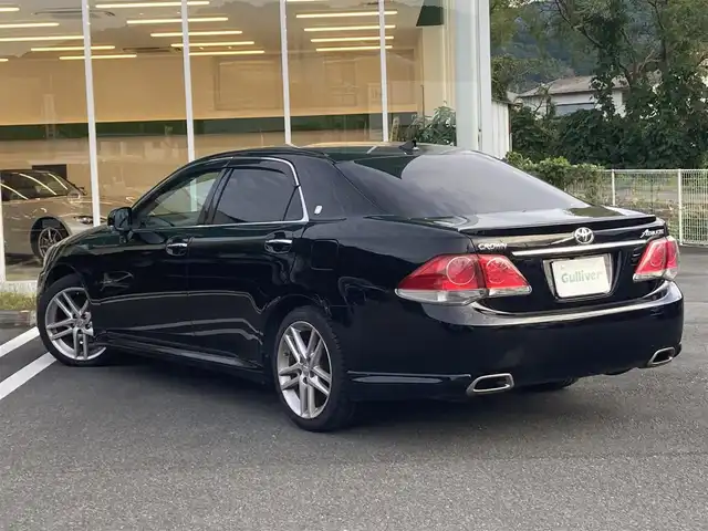 トヨタ クラウン アスリート 愛媛県 2011(平23)年 6.3万km ブラック メーカーオプションHDDナビ/・CD/DVD/フルセグTV/MSV/・バックカメラ/クルーズコントロール/ビルトインETC/前座席パワーシート/社外レーダー/HIDオートライト/プッシュスタート/・スペアキー/SPORT/SNOW/ECOMODE/取扱説明書/保証書