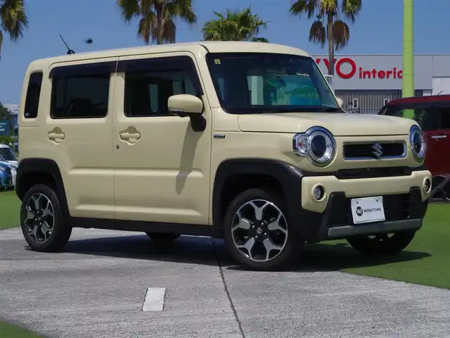 スズキ ハスラー HYBRID X ターボ 千葉県 2020(令2)年 4.9万km シフォンアイボリーM デュアルカメラブレーキサポート/アイドリングストップ/レーダークルーズコントロール/純正メモリーナビ/地デジTV/【DVD/CD再生機能　Bluetooth接続】/全方位モニター/ドライブレコーダー（前後撮影）【DRV-MR745】/革巻きステアリング/ステアリングスイッチ/パドルシフト/ETC（2.0）/LEDヘッドライト/ウインカーミラー/リアコーナーセンサー/純正15インチアルミホイル/サイド/カーテンエアバッグ/携帯リモコン