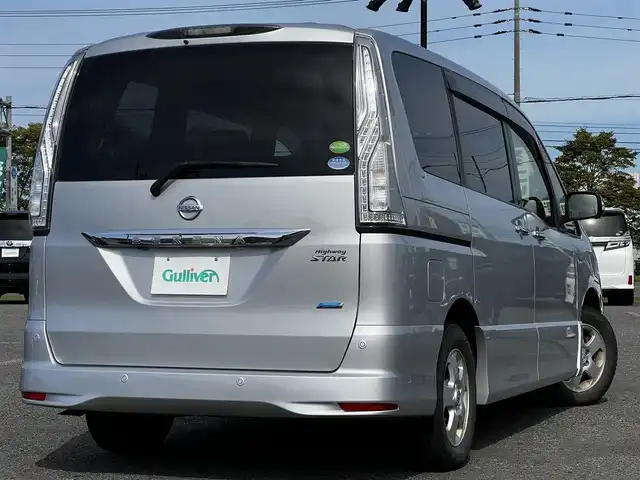 日産 セレナ ハイウェイスター Vセレ+SaftyⅡ 道央・札幌 2016(平28)年 13.3万km ブリリアントシルバー ４WD/純正メーカーOPナビ/AM/FM/DVD/BT/フルセグ/衝突被害軽減ブレーキ/横滑り防止装置/クルーズコントロール/レーンキープアシスト/クリアランスソナー/バックカメラ/サイドカメラ/フロントカメラ/全方位カメラ/アイドリングストップ/ECOMODE/両側パワースライドドア/前席シートヒーター/革巻きステアリング/ステアリングリモコン/プッシュスタート/スマートキー/LEDヘッドライト/オートライト/フォグランプ/電動格納ミラー/ウィンカーミラー/純正フロアマット/純正エンスタ/ドアバイザー