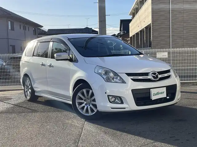 マツダ ＭＰＶ 23C Sporty Pack 福島県 2007(平19)年 17.7万km クリスタルホワイトパールマイカ 4WD/純正HDDナビ/BOSEサウンドシステム/両側パワースライドドア/フロント/サイド/バックカメラ/コーナーセンサー/ステアリングリモコン/オートライト/キセノンライト/フォグライト/スマートキー/ドアバイザー/フロアマット/ETC
