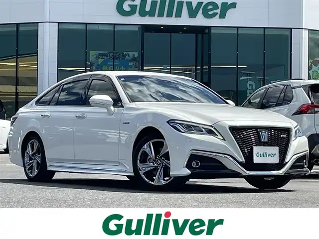 トヨタ クラウン ハイブリッド RS アドバンス 島根県 2018(平30)年 7.2万km ホワイトパールクリスタルシャイン 純正SDナビ/フルセグテレビ/バックカメラ/ETC2.0/ヘッドアップディスプレイ/ブラインドスポットモニター/ステアリングスイッチ/ステアリングヒーター/禁煙車/レーダークルーズコントロール/クリアランスソナー/プリクラッシュセーフティ/リヤクロストラフィックアラート/シートヒーター/エアシート/パドルシフト/LEDライト/オートハイビーム/フォグランプ/スマートキー/ウィンカーミラー/パワーシート運転席/助手席/プッシュスタート/ドアバイザー/純正AW
