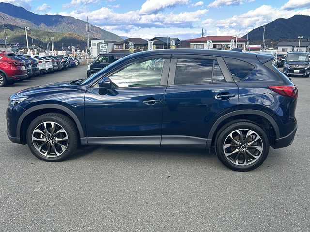 マツダ ＣＸ－５ XD Lパッケージ 山梨県 2015(平27)年 6.9万km ディープクリスタルブルーマイカ 純正ナビ/バックカメラ/サイドカメラ/TV/BT/CD/DVD/AUX/ETC/純正19インチアルミホイール/BOSEサウンド/アイドリングストップ/レザーシート/前席シートヒーター/前席パワーシート/純正フロアマット/スマートキー/スペアキー1本/ドライブレコーダー前後/コーナーセンサー/LEDヘッドライト