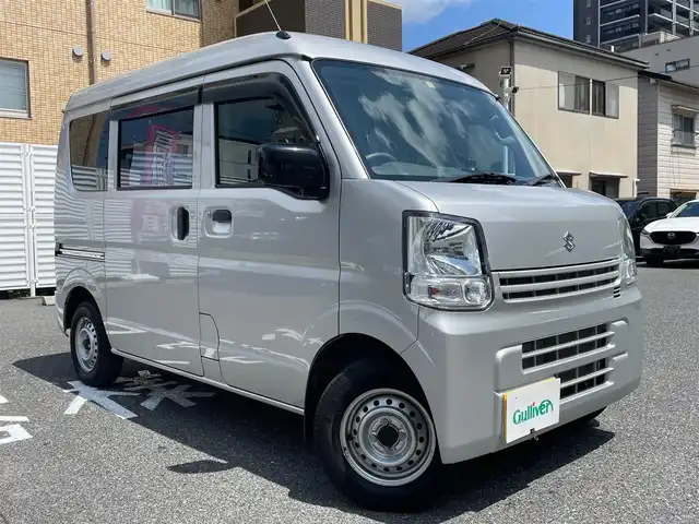 スズキ エブリイ PA 広島県 2021(令3)年 1.7万km シルキーシルバーメタリック /登録時走行距離/　　　　　　　17035キロ/ハイルーフ/社外ナビ/スペアキー×１/ETC/新車時整備手帳/　　【保証書】/取扱説明書/