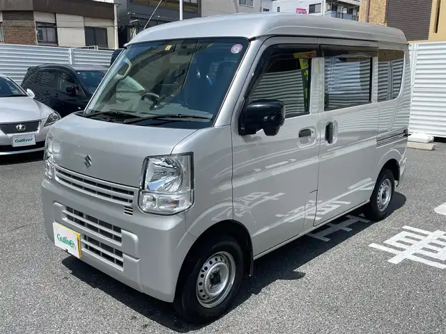 スズキ エブリイ PA 広島県 2021(令3)年 1.7万km シルキーシルバーメタリック /登録時走行距離/　　　　　　　17035キロ/ハイルーフ/社外ナビ/スペアキー×１/ETC/新車時整備手帳/　　【保証書】/取扱説明書/