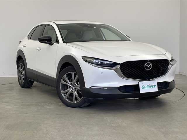 マツダ ＣＸ－３０ X Lパッケージ 新潟県 2020(令2)年 3.3万km スノーフレイクホワイトパールマイカ 4WD/サンルーフ/BOSEプレミアムサウンド/メーカー純正ナビ/(CD.DVD.HDD.フルセグ.USB.Bluetooth)/全方位カメラ/マルチテレイン/衝突軽減ブレーキ/レーダークルーズコントロール/レーンキープアシスト/オートマチックハイビーム/革巻きステアリング/ステアリングリモコン.ヒーター/LEDオートライト/フォグランプ/パドルシフト/運転席パワーシート(メモリ)/前席シートヒーター/ホワイトレザーシート/コーナーセンサー/スマートキー×2/純正ラバーマット/スタッドレスAWセット車載