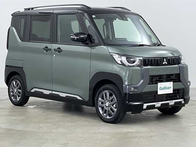 三菱 デリカミニ T プレミアム 道央・札幌 2025(令7)年 0.1万km未満 アメジストブラック ・4WD/・寒冷地仕様/・純正ディスプレイオーディオ&BT&AppleCarPlay/・運転支援システム/・衝突軽減システム/・前方衝突予測警報/・踏み間違え防止/・レーンキープアシスト/・ふらつき警報/・標識認識システム/・先行車発進通知/・全方位カメラ/・MYパイロット/・デジタルインナーミラー/・両側パワースライドドア/・片側ハンズフリースライドドア/・パーキングセンサー/・ハンドルヒーター/・パドルシフト/・革巻きステアリング/・ステアリングスイッチ/・シートヒーター/・ハーフレザーシート/・ミラーヒーター/・ダウンヒルアシストコントロール/・横滑り防止/・オートマチックハイビーム/・オートライト/・LEDヘッドライト/・LEDフォグ/・ヘッドライトレベライザー/・スマートキー/・スペアキー/・アイドリングストップ/・プッシュスタート