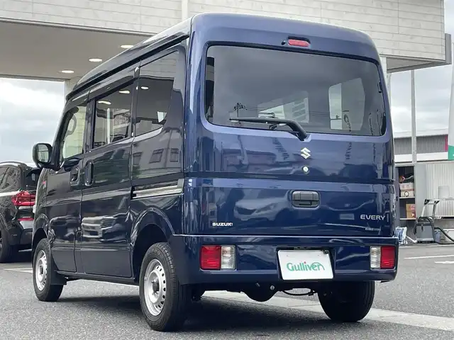 スズキ エブリイ PA リミテッド 岡山県 2023(令5)年 3.5万km ノクターンブルーパール 登録時走行距離34747km/純正SDナビ/(AM/FM/DISC/TV/BT)/ETC/バックカメラ/MTモード付AT/リモコンキー/スペアキー/キセノンヘッドライト/純正１２インチアルミホイール/パワーステアリング/パワーウィンドウ/保証書/記録簿/取扱説明書