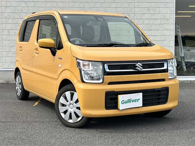 スズキ ワゴンＲ HYBRID FX 茨城県 2021(令3)年 3.4万km アクティブイエロー デュアルセンサーブレーキサポート/社外SDナビ/　　BT/CD/DVD/フルセグ/シートヒーター/ワンオーナー/リアパーキングセンサー/純正14インチアルミホイール/オートライト/スマートキー/ETC