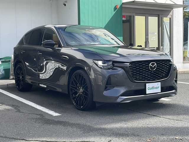 マツダ ＣＸ－６０ XD HV プレミアムスポーツ 京都府 2023(令5)年 1.9万km マシーングレープレミアムM パノラマサンルーフ　純正１２．３インチナビ　全方位カメラ　フルセグ　Ｂｌｕｅｔｏｏｔｈオーディオ　ＨＤＭＩ　ＵＳＢ　レーダークルーズコントロール　ブラインドスポットモニター　社外２２インチアルミ　前後ドラレコ