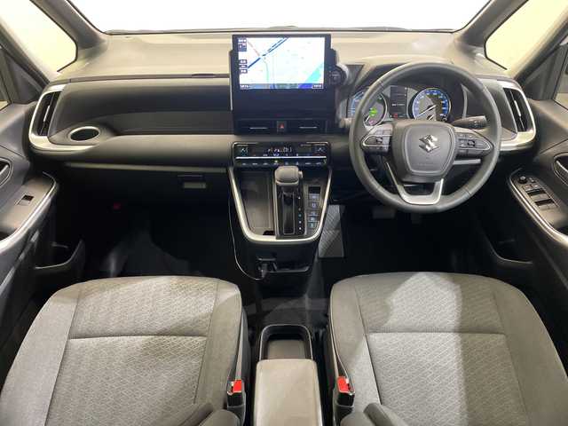 スズキ ランディ ハイブリッドG 愛媛県 2025(令7)年 1.1万km ホワイトパールクリスタルシャイン 社外１０型ナビ（WOWAUTO）　/両側電動スライドドア/シートヒーター　/ハーフレザーシート　/前後コーナーセンサー　/アダプティブクルーズコントロール　/ブラインドスポットモニター　/純正アルミホイール　/ＬＥＤライト