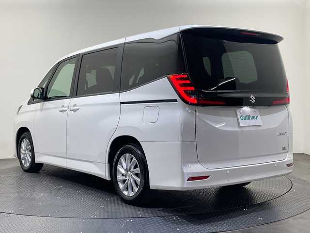 スズキ ランディ ハイブリッドG 愛媛県 2025(令7)年 1.1万km ホワイトパールクリスタルシャイン 社外１０型ナビ（WOWAUTO）　/両側電動スライドドア/シートヒーター　/ハーフレザーシート　/前後コーナーセンサー　/アダプティブクルーズコントロール　/ブラインドスポットモニター　/純正アルミホイール　/ＬＥＤライト