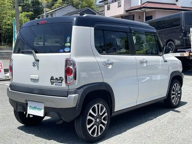 スズキ ハスラー Jスタイル Ⅲ ターボ 熊本県 2018(平30)年 3万km ピュアホワイトパール/ブラック2トーン 純正メモリナビ(AVIC-RL901ZS)/【フルセグTV/SD/CD/DVD/Bluetooth】/バックカメラ/IC付ターボ/衝突被害軽減システム/クルーズコントロール/レーンキープアシスト/ハーフレザーシート/前席シートヒーター/ルーフレール/純正15インチアルミホイール/パドルシフト/オートライト/ビルトインETC/ドライブレコーダー/プッシュスタート/スマートキー/アイドリングストップ/横滑り防止装置/盗難防止装置/純正フロアマット/取扱説明書/保証書