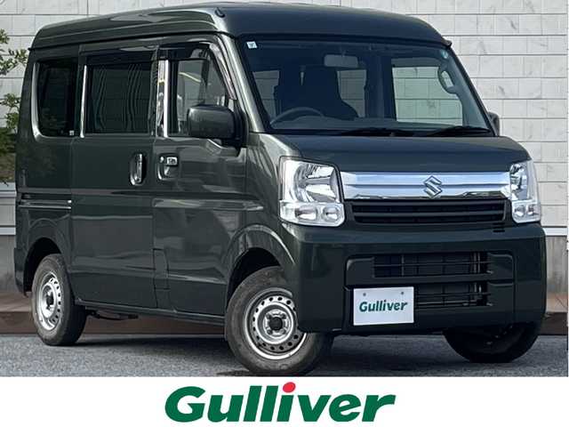 スズキ エブリイ PC 滋賀県 2022(令4)年 3.2万km クールカーキPM 4WD/両側スライドドア/ドライブレコーダー/ETC/ABS（アンチロックブレーキシステム）/横滑り防止装置/盗難防止アラーム/電動格納ミラー/オートライト/ハロゲンヘッドライト/マニュアルエアコン/USB端子/純正フロアマット/純正ドアバイザー
