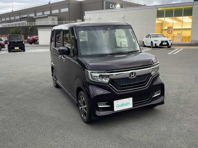 ホンダ Ｎ ＢＯＸ カスタム G L ホンダセンシング 山梨県 2018(平30)年 6.7万km プレミアムベルベットパープル・パール ４WD/純正ナビ　/バックカメラ　/ＥＴＣ　/フルセグ　/Ｂｌｕｅｔｏｏｔｈ接続　/電動スライドドア　/衝突軽減装置　/エンジンスターター　/シートヒーター　/純正ドライブレコーダー　/オートライト　/オートエアコン