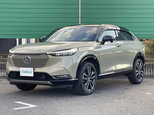ホンダ ヴェゼル ハイブリッド e:HEV PLaY 茨城県 2021(令3)年 4.2万km サンドカーキパール パノラマルーフ/純正９インチナビ/バックカメラ/ＥＴＣ2.0/シートヒーター/ハーフレザーシート/スマートキー/プッシュスタート/ホンダセンシング/衝突被害軽減ブレーキ/レーンキープアシスト/クルーズコントロール/ブラインドスポットモニター/オートライト/オートマチックハイビーム/ステアリングヒーター/ワイアレス充電