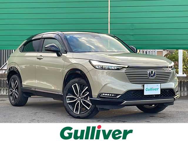 ホンダ ヴェゼル ハイブリッド e:HEV PLaY 茨城県 2021(令3)年 4.2万km サンドカーキパール パノラマルーフ/純正９インチナビ/バックカメラ/ＥＴＣ2.0/シートヒーター/ハーフレザーシート/スマートキー/プッシュスタート/ホンダセンシング/衝突被害軽減ブレーキ/レーンキープアシスト/クルーズコントロール/ブラインドスポットモニター/オートライト/オートマチックハイビーム/ステアリングヒーター/ワイアレス充電