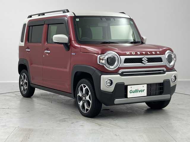 スズキ ハスラー Jスタイル Ⅱ 茨城県 2024(令6)年 0.9万km フェニックスレッドパール/ソフトベージュメタリック 社外8インチナビ　/バックカメラ　/Bluetooth/DVD再生機能/D/N席シートヒーター/デュアルカメラブレーキサポート/レーダークルーズコントロール/LEDヘッドライト/スマートキー/プッシュスタート/純正アルミ