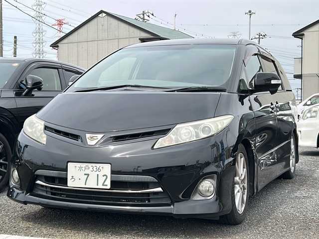 トヨタ エスティマ アエラス Gエディション 茨城県 2010(平22)年 16.2万km ブラック HDDナビ/Bluetooth/ワンセグテレビ/バックカメラ/オットマン/プッシュスタート/両側パワースライドドア/ETC/WAC