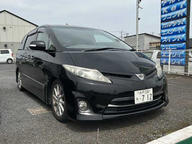 トヨタ エスティマ アエラス Gエディション 茨城県 2010(平22)年 16.2万km ブラック HDDナビ/Bluetooth/ワンセグテレビ/バックカメラ/オットマン/プッシュスタート/両側パワースライドドア/ETC/WAC